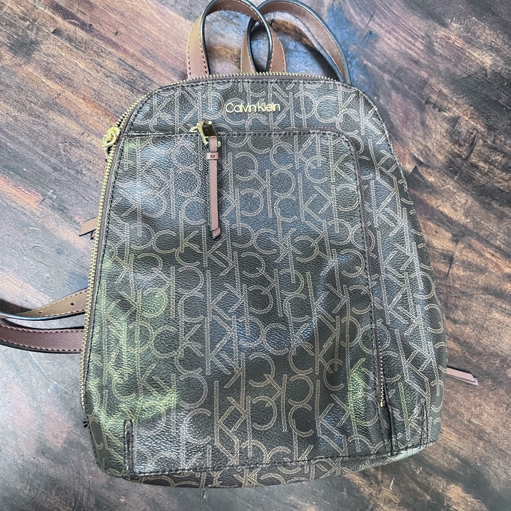 Calvin Klein Monogram Hudson Brown Backpack